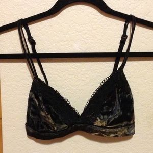 Tie dye velvet bra